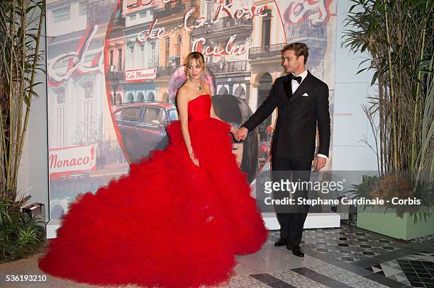 Pierre Casiraghi and Beatrice Casiraghi attend The 62nd Rose Ball To Benefit The Princess Grace Foundation at Sporting Monte-Carlo on March 19, 2016...