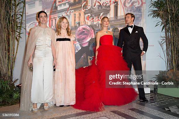 Charlotte Casiraghi, Princesse Alexandra of Hanover, Pierre and Beatrice Casiraghi attend The 62nd Rose Ball To Benefit The Princess Grace Foundation...