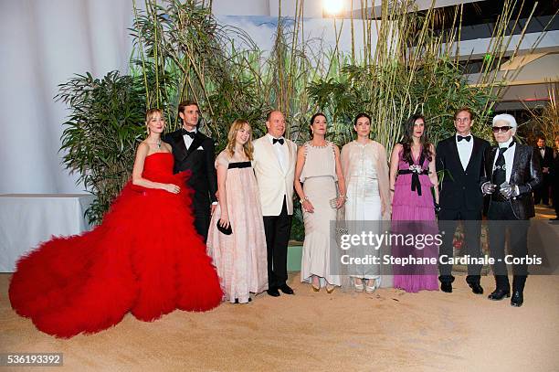 Beatrice Casiraghi,Pierre Casiraghi,Princess Alexandra of Hanover,Prince Albert II of Monaco,Princess Caroline of Hanover,Charlotte Casiraghi,Tatiana...