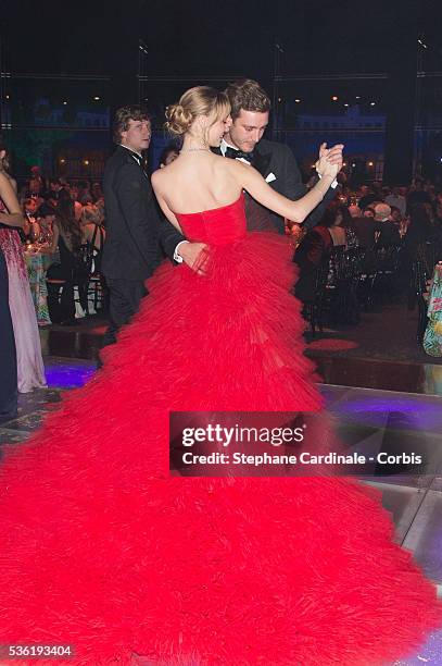 Pierre Casiraghi and Beatrice Casiraghi attend The 62nd Rose Ball To Benefit The Princess Grace Foundation at Sporting Monte-Carlo on March 19, 2016...