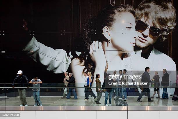 Londoners crowd inside during the opening day of the Westfield Stratford shopping mall. Situated on the fringe of the 2012 Olympic park, Westfield...