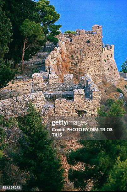 nafpaktos castle - lepanto stock pictures, royalty-free photos & images