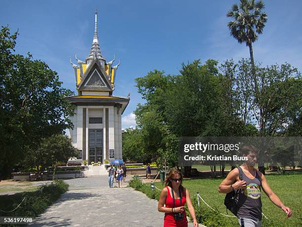 Monument to comemorate the millions of people who died during the Khmer Rouge regime in the seventies. The monument is full of skulls of victims...