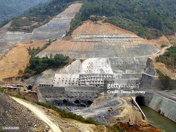 Nam Ou Cascade Hydropower Project Dam 6, Phongsaly Province, Lao PDR. In the Nam Ou river valley the first phase of construction on the Nam Ou...