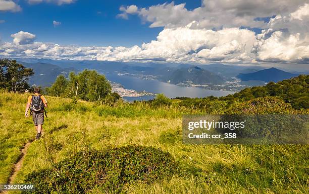 hiking - lake maggiore stock pictures, royalty-free photos & images