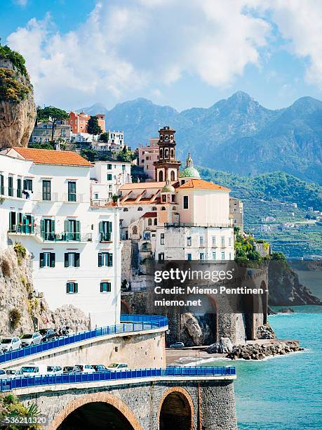 town of amalfi on the amalfi coast, italy - amalfi stockfoto's en -beelden
