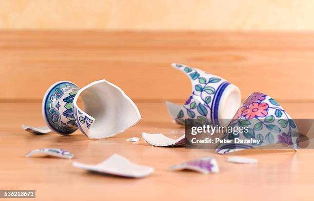 accident broken antique vase - vase stock pictures, royalty-free photos & images