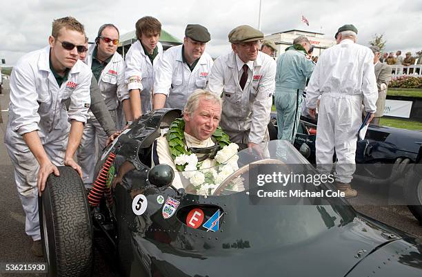 Gary Pearson, winner of the Richmond Trophy in his 1958 BRM Type 25