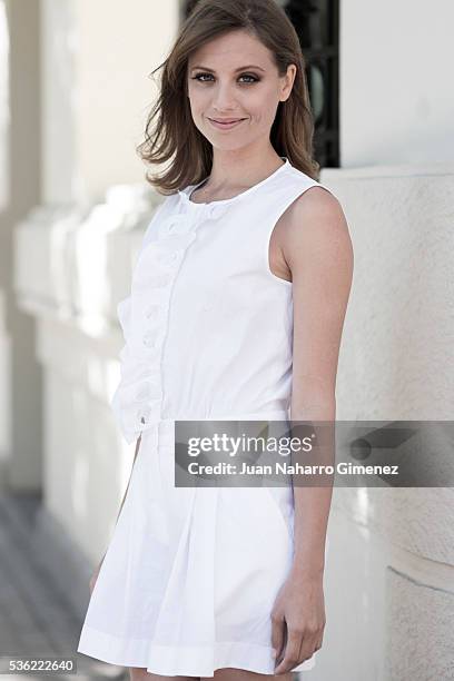 Spanish actress Michelle Jenner poses during a portrait session during promotion of the film 'Nuestros Amantes' on May 31, 2016 in Madrid, Spain.