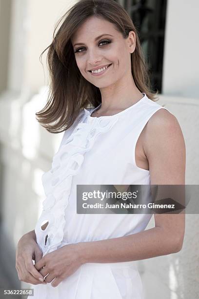 Spanish actress Michelle Jenner poses during a portrait session during promotion of the film 'Nuestros Amantes' on May 31, 2016 in Madrid, Spain.