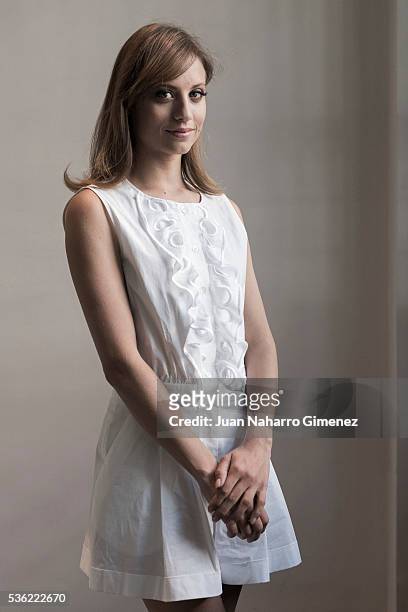 Spanish actress Michelle Jenner poses during a portrait session during promotion of the film 'Nuestros Amantes' on May 31, 2016 in Madrid, Spain.