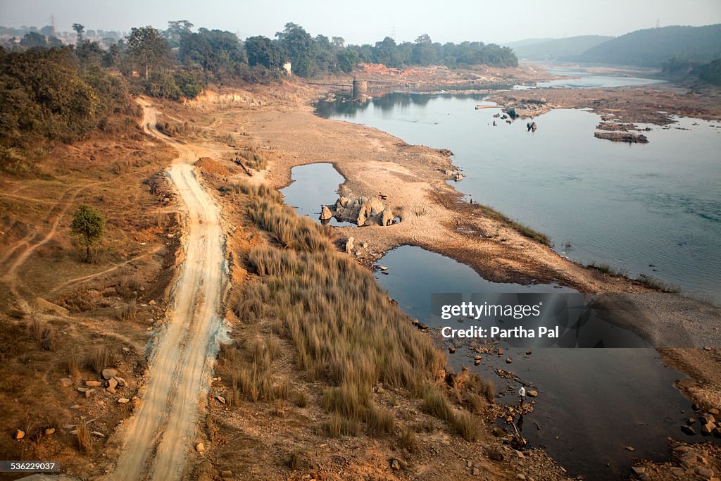 Kanshabati River in Purulia,Top View