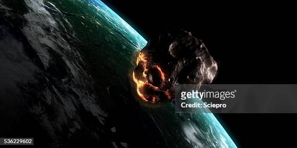 asteroid approaching earth, artwork - struik stock-grafiken, -clipart, -cartoons und -symbole