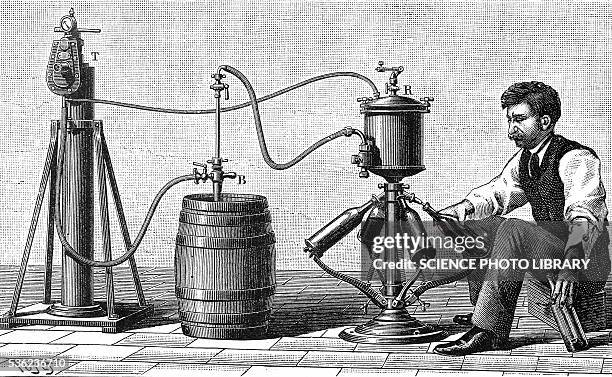distillery worker, illustration - distillation stock illustrations