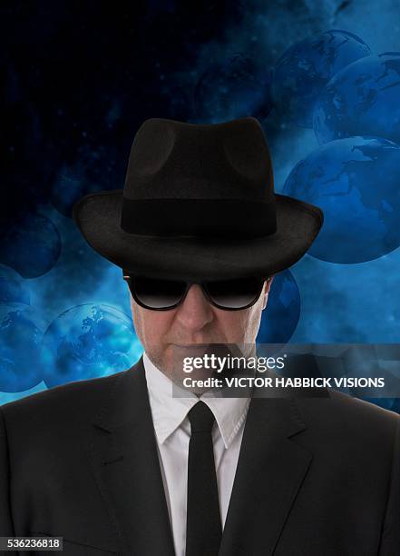 man wearing sunglasses and black hat - one man only photos stock illustrations