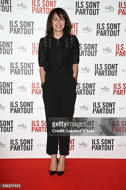 Actress Valerie Bonneton attends "Ils sont Partout" Paris Premiere at Gaumont Capucines on May 31, 2016 in Paris, France.