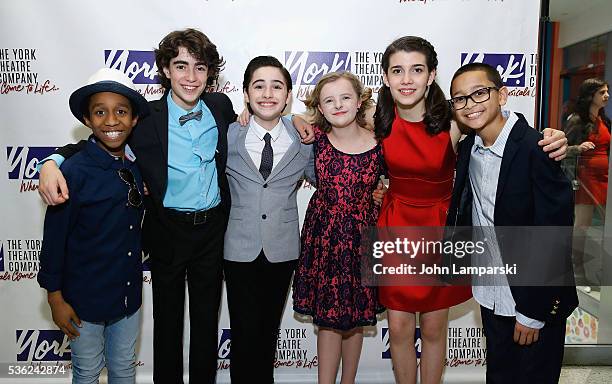 Cast members, :Jeremy T. Villas, Aidan Gemme, Joshua Colley, Milly Shapiro, Mavis Simpson- Ernst and Gregory Diaz attend "You're A Good Man, Charlie...