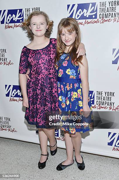 Actors Milly Shapiro and Abigail Shapiro attend "You're A Good Man, Charlie Brown" Opening Night - After Party at Dylan's Candy Bar on May 31, 2016...