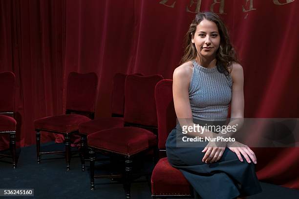 The actress Irene Escolar attends the presentation of the theater play &quot;Soul and Body&quot; in the Spanish theater of Madrid. Spain. May 31, 2016