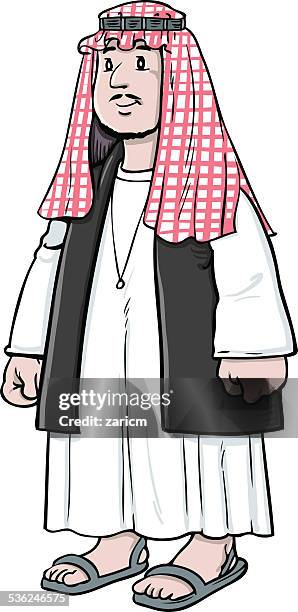 arab - middle eastern man stock illustrations
