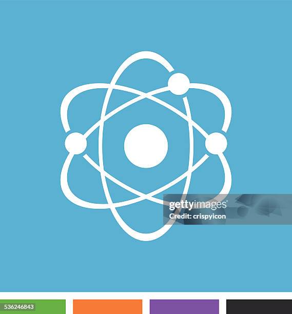 atom icon - electron microscopy stock illustrations