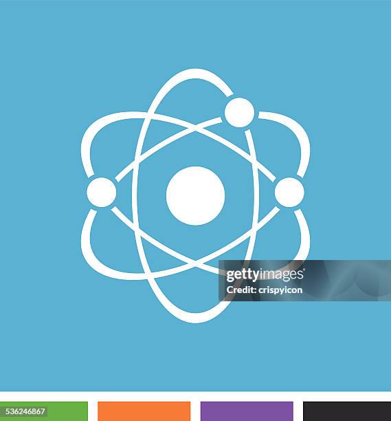 atom icon - electron microscopy stock illustrations