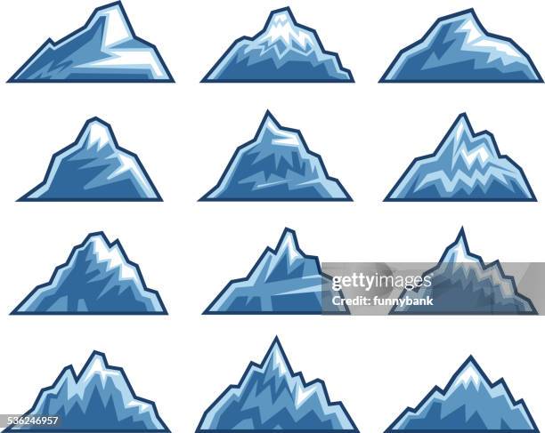 stockillustraties, clipart, cartoons en iconen met mountain icons - tikkertje