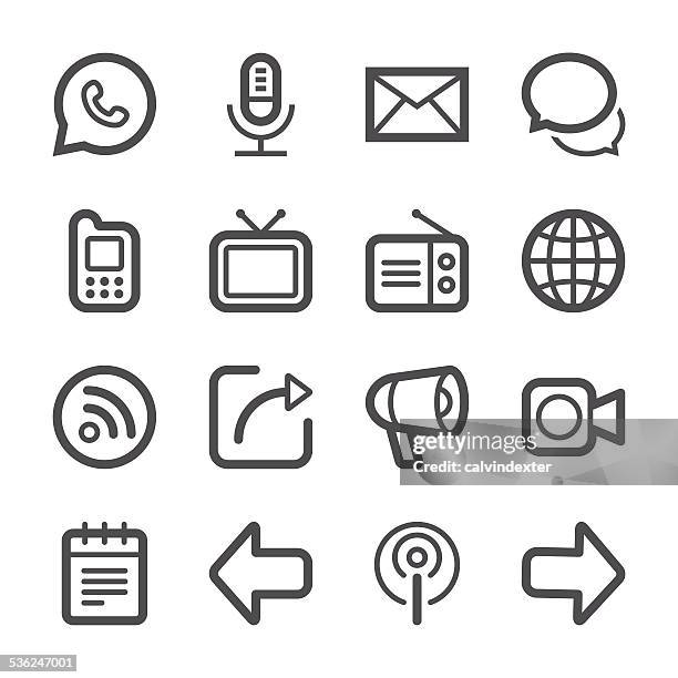 communication icons set 1 | stroke series - 免費 幅插畫檔、美工圖案、卡通及圖標