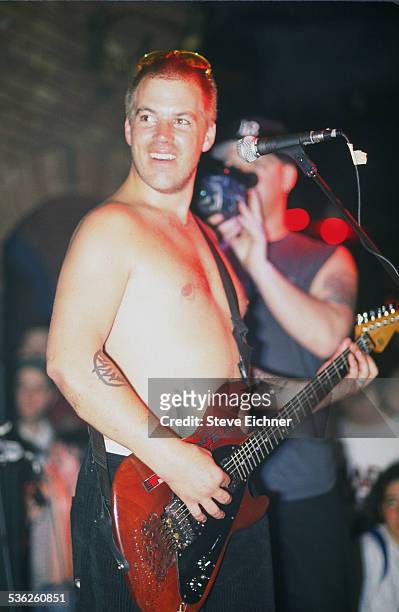 American musician Bradley Nowell of the band Sublime performs at Wetlands Preserve nightclub, New York, New York, April 11, 1996.