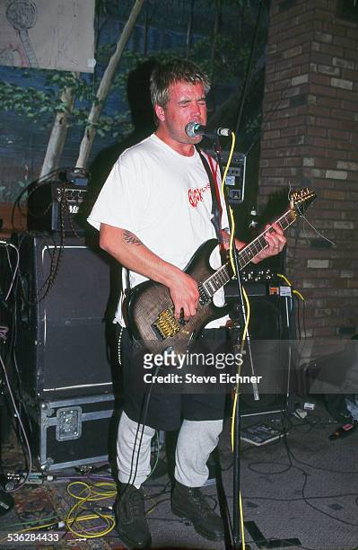American musician Bradley Nowell of the band Sublime performs at Wetlands Preserve nightclub, New York, New York, April 15, 1995.