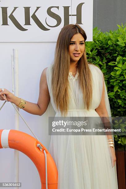 Princess Sheika Aljawhara Al Sabah of Kuwait presents 'Nukksh' beachwear on May 31, 2016 in Madrid, Spain.