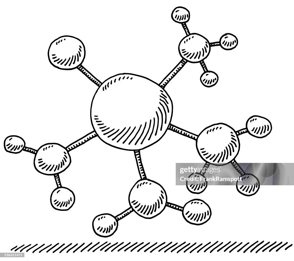 Filial símbolo desenho de conexão de rede