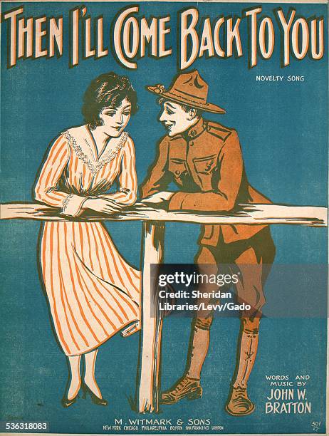 Sheet music cover image of 'Then I'll Come Back To You Novelty Song' by John W Bratton, New York, New York, 1917.