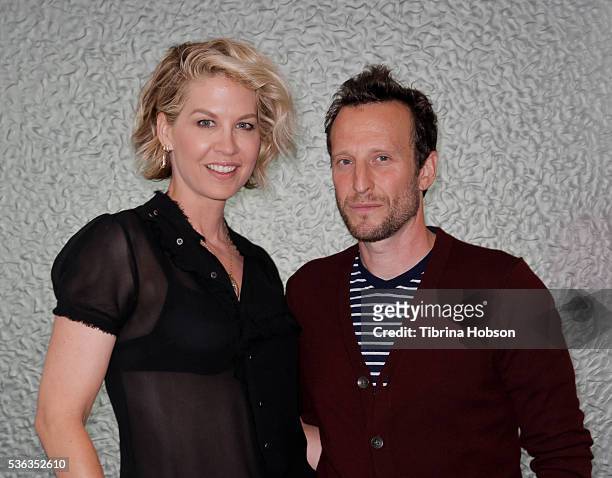 Jenna Elfman and Bodhi Elfman attend the AOL BUILD series on May 31, 2016 in Los Angeles, California.