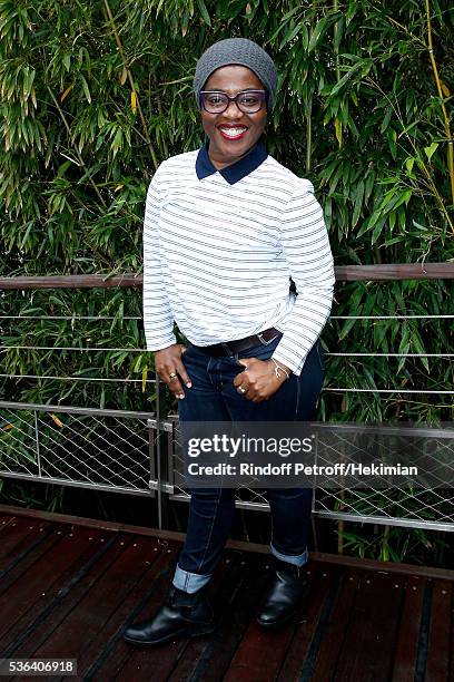 Humorist Claudia Tagbo attends Day Eleven of the 2016 French Tennis Open at Roland Garros on June 1, 2016 in Paris, France.