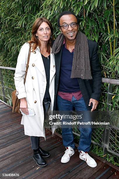 Manu Katche with his wife Laurence attend Day Eleven of the 2016 French Tennis Open at Roland Garros on June 1, 2016 in Paris, France.