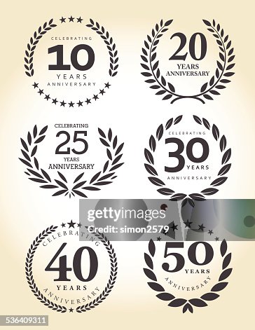 Anniversary emblem set Anniversary emblem set