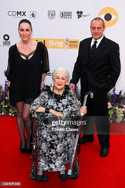 Mexican actress Beatriz Aguirre Beatriz Aguirre attends the red carpet of Premios Ariel 2016 at Nacional Auditorium on May 17, 2016 in Mexico City,...