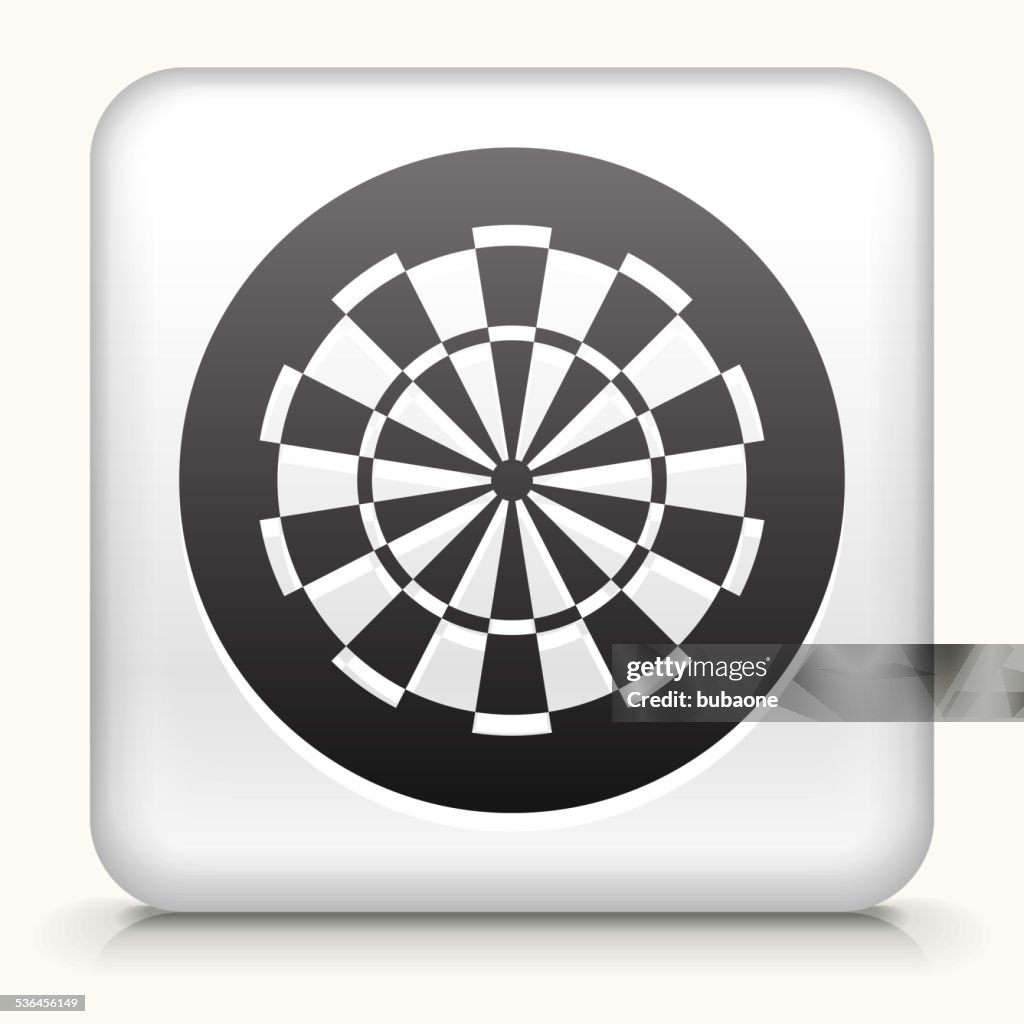 Square Button with Dartboard