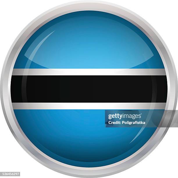 glossy button - flag of botswana - flag of botswana stock illustrations