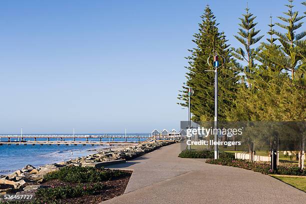 busselton coastpath in the margaret river region of western australia - busselton jetty stock pictures, royalty-free photos & images