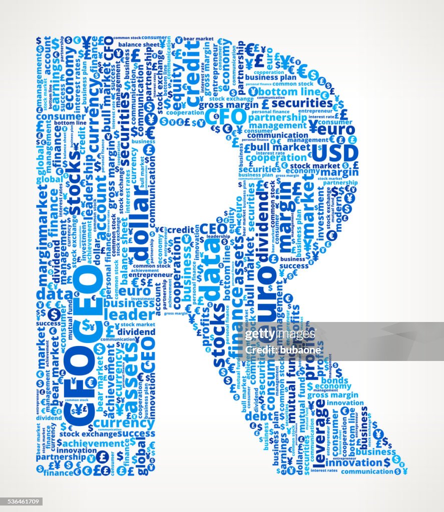 Letter R Wordcloud Letter R On Business And Finance Word Cloud High-Res Vector Graphic ...