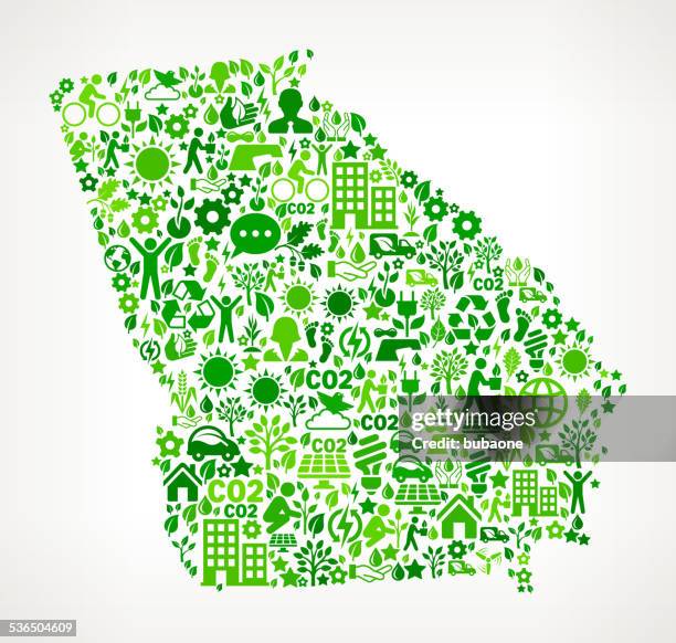 georgia state environmental conservation and nature interface icon pattern - leaf border stock illustrations