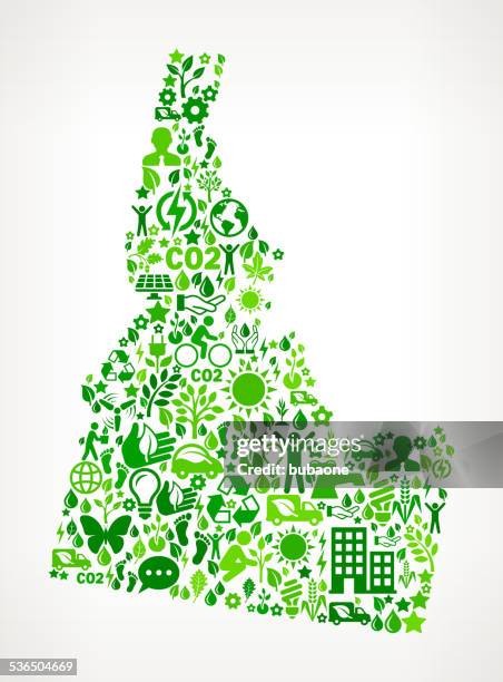 idaho state environmental conservation and nature interface icon pattern - leaf border stock illustrations