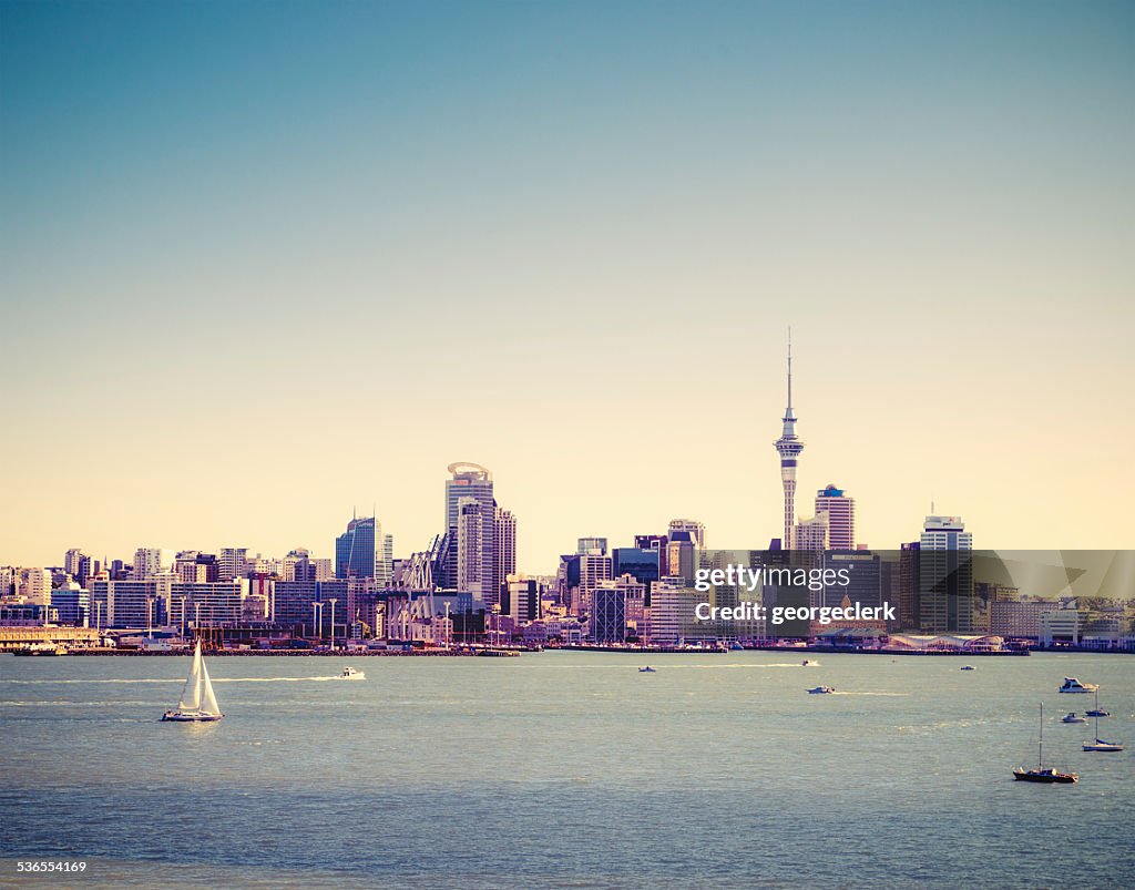 Auckland horizonte de verano