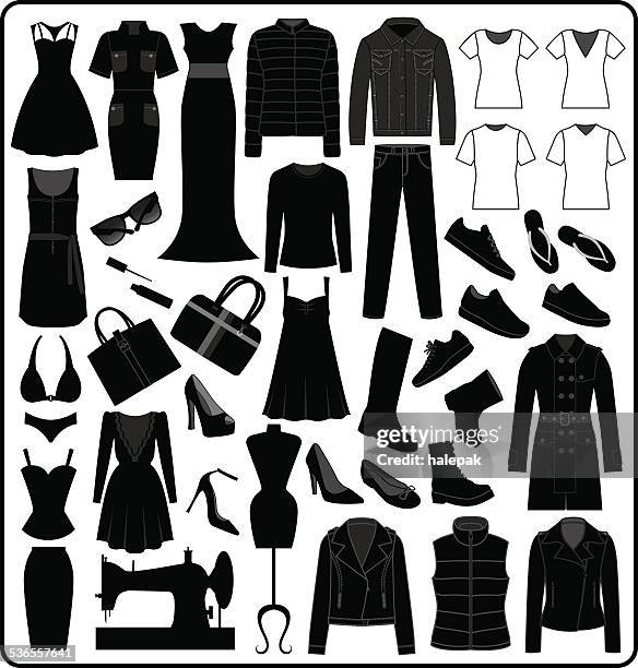 clothing silhouette- illustrations - knickers stock illustrations