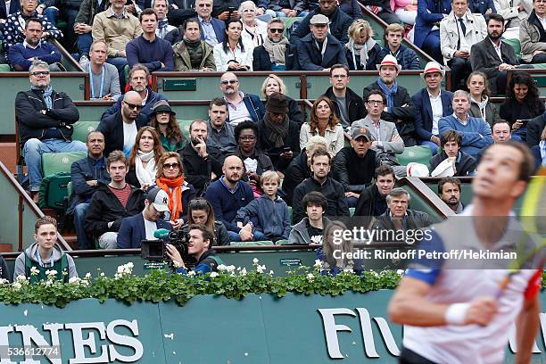 Loge Lacoste" ; Stephane Freiss, Jerome Commandeur, Melanie Bernier , Manu Katche with his wife Laurence, Pascal Legitimus with his wife Adriana...