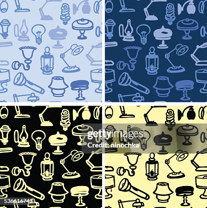 Lamp seamless patterns Lamp seamless patterns