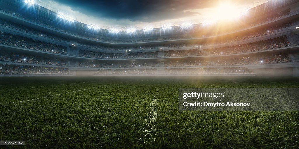 Dramatic american football stadium