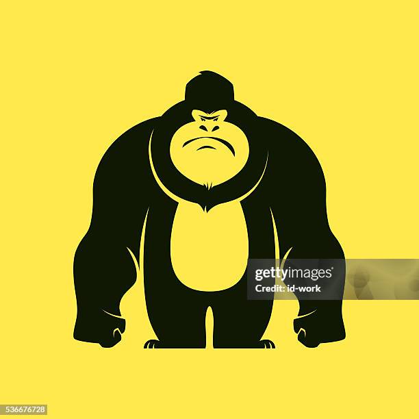 stockillustraties, clipart, cartoons en iconen met angry gorilla - gorilla